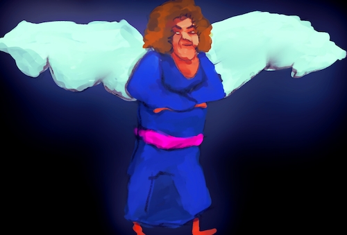 Cartoon: THE ANGEL ISRAFIL (medium) by drfartov tagged cartoon