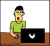 Cartoon: Ohne Worte (small) by Moppel tagged entsetzen,pc,mann,internet,laptop,gesellschaft,schock