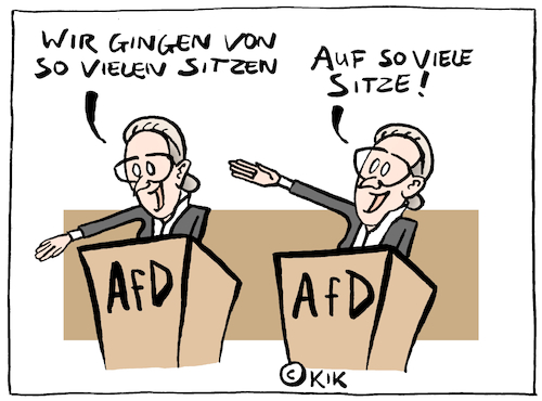 Cartoon: Alice Weidel (medium) by Kik tagged alice,weidel,afd,wahlen,sitze