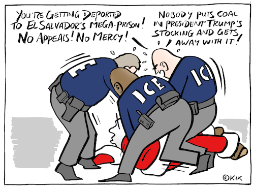 Cartoon: Santa Claus (medium) by Kik tagged santa,claus,santaclaus,ice,immigration,trump,usa