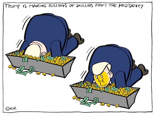 Cartoon: To line one s pockets (medium) by Kik tagged trump,president,usa,unitedstatesofamerica,america,washington,corruption,corrupt,trump,president,usa,unitedstatesofamerica,america,washington,corruption,corrupt