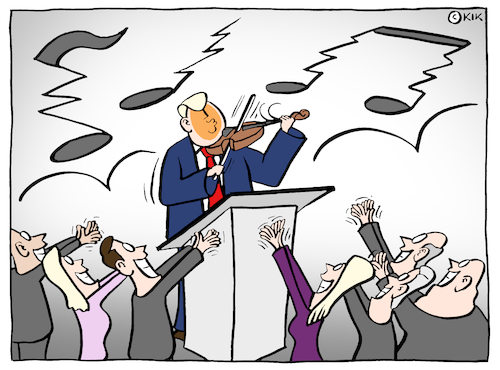 Cartoon: Trump (medium) by Kik tagged trump,usa,applause,speech,washington,donald,yesman,republican,trump,usa,applause,speech,washington,donald,yesman,republican