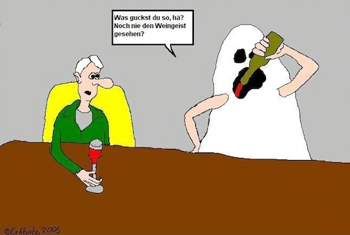 Cartoon: Der Geist des Weines... (medium) by Mr Speck tagged fläz,geist,spiritus,mann,weingeist,wein,traube,alkohol,kneipe,alkoholismus,alkoholkrankheit,bar,gesellschaft,alkoholabhängigkeit