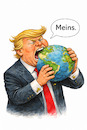 Cartoon: Meins (small) by Dichtpraline tagged trump,erde,cartoon
