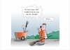 Cartoon: Arbeitslos oder nicht? (small) by Bernd Eisert tagged arbeit,straße,straßenfeger,reinigung,handy,anruf