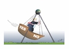 Cartoon: Sinneswandel (small) by Bernd Eisert tagged trump,yes,no,meinung,entscheidung,schiffsschaukel,präsident,amerika