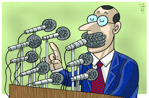 Cartoon: Freedom (medium) by Sherif Arafa tagged freedom