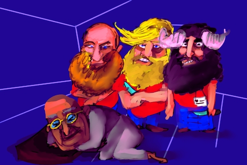 Cartoon: the three terrorists (medium) by MUSAWI tagged cartoon