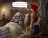 Cartoon: Digestive Problem (small) by Cyberwolf tagged red,riding,hood,girl,wolf,fairy,tale,russia,ukraine,war,metaphor
