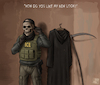 Cartoon: Same Job - New Look (small) by Cyberwolf tagged federal,agents,minneapolis,immigration,policy,human,rights,state,violence,civilian,murdered,grim,reaper,ice