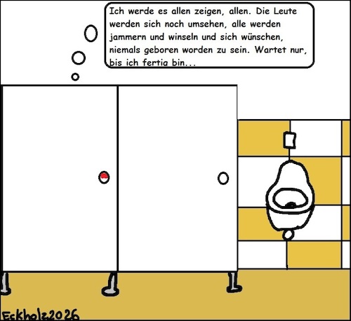 Cartoon: Toilettengedanken... (medium) by Mr Mampf tagged toilette,klo,lokus,abort,gedanken
