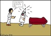 Cartoon: Beim Arzt... (small) by Mr Mampf tagged rassist,gesellschaft,männer,ku,klux,klan,verlegenheit