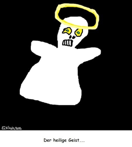 Cartoon: Der heilige Geist... (medium) by Pummel tagged heilig,geist,gespenst,heiligenschein,kirche,allegorie,sinnbild,christentum