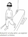 Cartoon: Richard M. (small) by Pummel tagged richar,paranoia,tarnung,angst,psychologie,gesellschaft