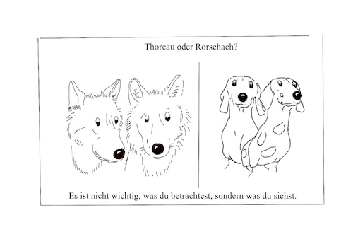 Cartoon: Selbstverständnis (medium) by ChrisHolt tagged thoreau,rorschach