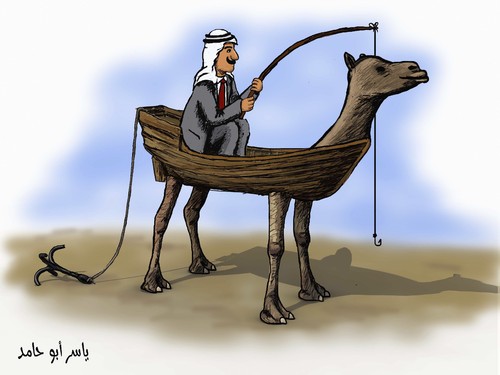 Cartoon: desart ship (medium) by yaserabohamed tagged yaser,abo,hamred