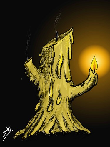 Cartoon: idea (medium) by yaserabohamed tagged candle