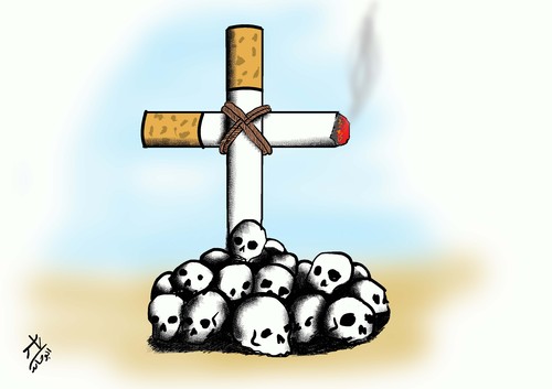 Cartoon: smoking kill (medium) by yaserabohamed tagged smokin
