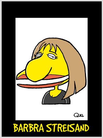 Cartoon: BARBRA STREISAND CARICATURE (medium) by QUEL tagged barbra,streisand,caricature