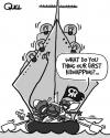 Cartoon: SOMALI PIRATES BOARDED U.S. SHIP (small) by QUEL tagged somali,pirates,boarded,usa,ship