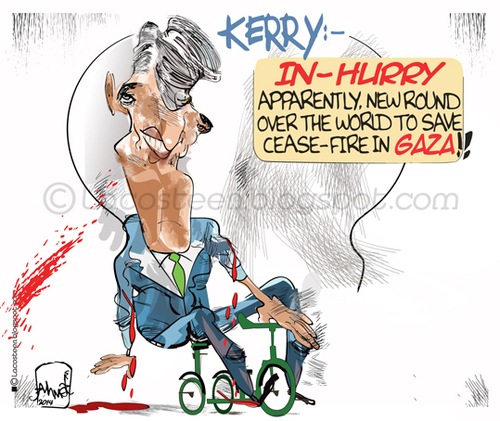 Cartoon: Kerry (medium) by Lacosteenz tagged cease,fire