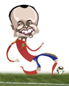 Cartoon: Andres Iniesta (small) by pincho tagged andres,iniesta,seleccion,barcelona,futbol,football,spain,crack,mundial,sudafrica