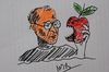 Cartoon: Steve Jobs (small) by MSB tagged apple