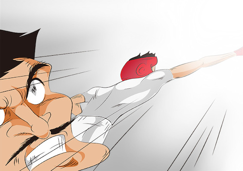 Cartoon: HIGH SCHOOL BOXER (medium) by Akiyuki Kaneto tagged boxing,japanese,anime,manga,sports