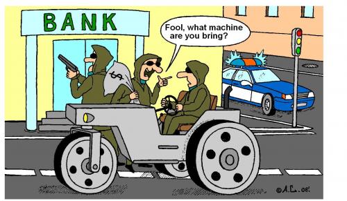 Cartoon: Bank Robbery (medium) by Aleksandr Salamatin tagged bank,robbery