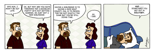 Cartoon: The 6 part Couch Saga (medium) by Gopher-It Comics tagged gopherit,ambrose,hitched,married,couples