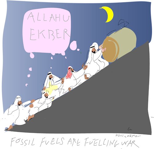 Cartoon: A fossil fuel war (medium) by gungor tagged fossil,fuel,war,fossil,fuel,war