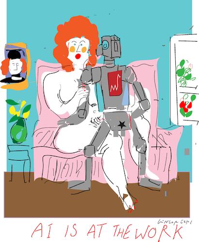 Cartoon: AI is having good fun (medium) by gungor tagged ai,and,woman,ai,and,woman