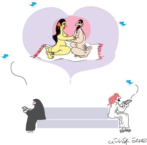 Cartoon: Amour sans frontier (medium) by gungor tagged tweed