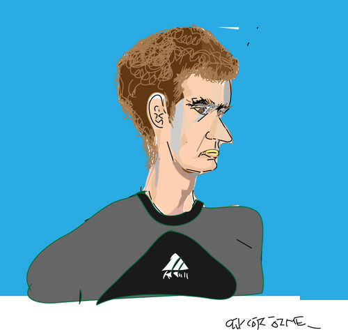 Cartoon: Andy Murray (medium) by gungor tagged britain