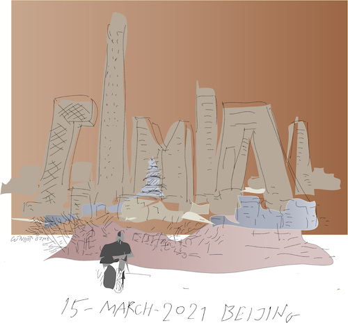 Cartoon: Beijing 2021 (medium) by gungor tagged china,china
