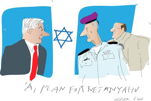 Cartoon: Benny Gantz (medium) by gungor tagged israel,israel