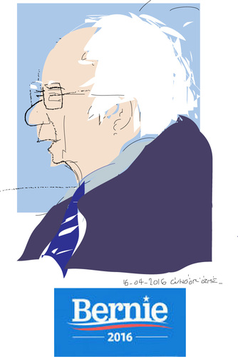 Cartoon: Bernie Sanders (medium) by gungor tagged usa