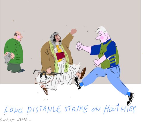 Cartoon: B.Netanyahu and Houthis (medium) by gungor tagged israel,and,houthi,rebel,israel,and,houthi,rebel