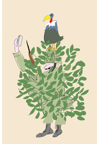 Cartoon: Camouflage (medium) by gungor tagged soldier