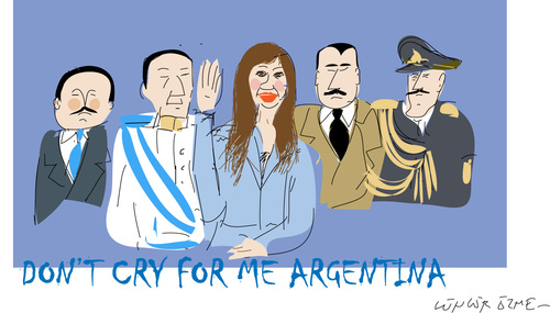 Cartoon: C.F.De Kirchner (medium) by gungor tagged argentina