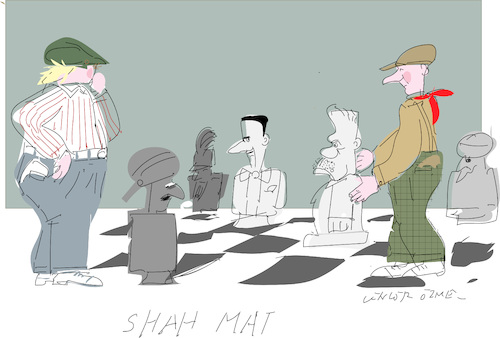Cartoon: Checkmate (medium) by gungor tagged middle,east,middle,east