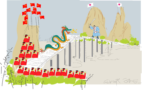 Cartoon: Chinese Spring (medium) by gungor tagged japan