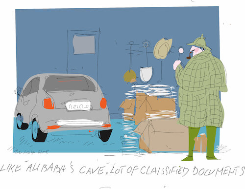 Cartoon: Classified Documents (medium) by gungor tagged biden,garage,biden,garage
