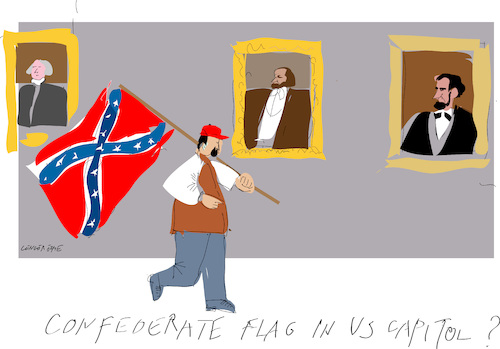 Cartoon: Confederate Flag (medium) by gungor tagged us,election,2020,us,election,2020