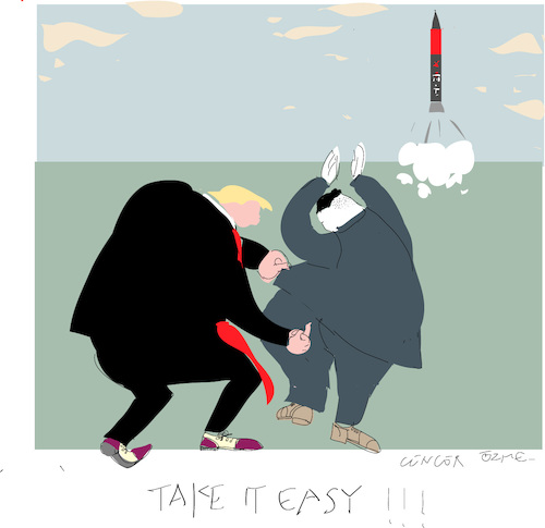 Cartoon: Confrontation (medium) by gungor tagged usa