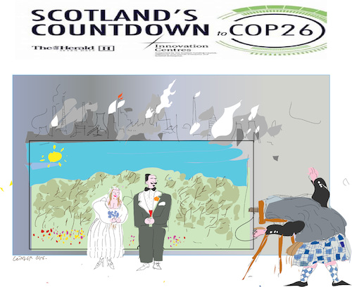 Cartoon: COP 26 Glasgow (medium) by gungor tagged cop26,scotland,glasgow,cop26,scotland,glasgow