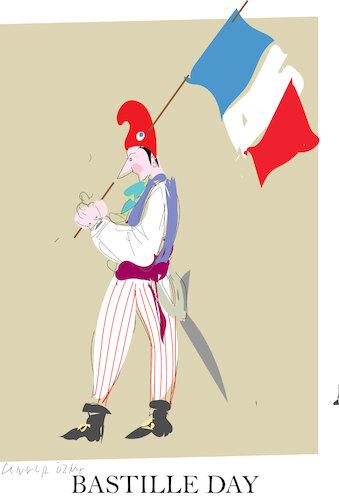 Cartoon: E.Macron and Bastille Day (medium) by gungor tagged bastille,day,2023,bastille,day,2023