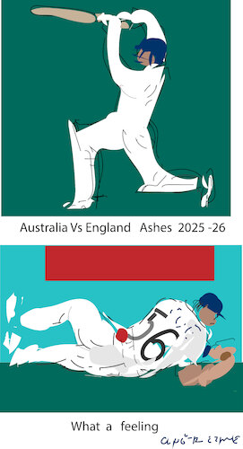 Cartoon: England Vs Australia ashes (medium) by gungor tagged england,vs,ausralia,ashes,england,vs,ausralia,ashes