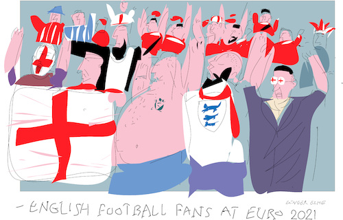 Cartoon: English football fans EURO  2920 (medium) by gungor tagged english,fans,at,euro,2020,english,fans,at,euro,2020