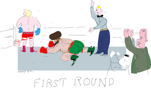 Cartoon: First Round (medium) by gungor tagged usa,usa